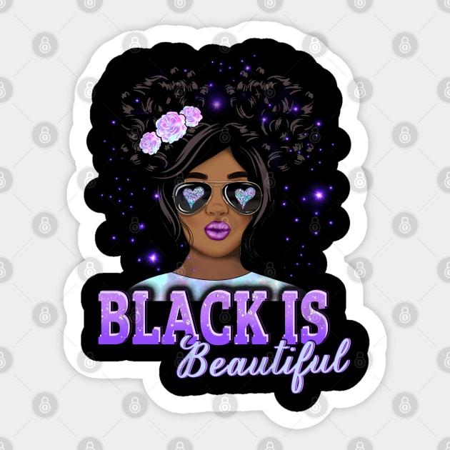 Black is Beautiful, Black Girl Magic, Black Queen, Black Woman, Black History Sticker by UrbanLifeApparel
